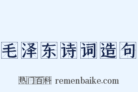 毛泽东诗词造句是什么意思的图片